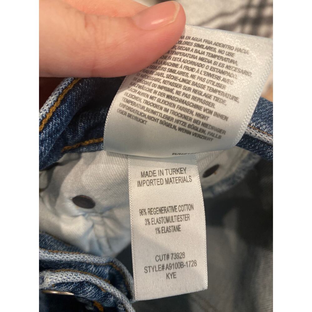 AGOLDE Kye Mid-rise Straight Crop Jean Blue Size 23 - Picture 4 of 4